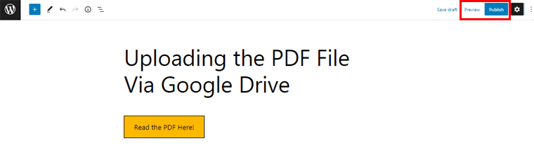 Preview and Publish your PDF 