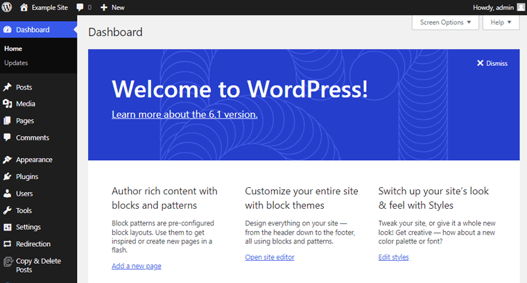 Insight into WordPress Dashboard