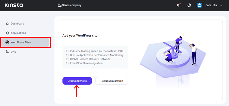 Add a New Site on Kinsta to Make One
