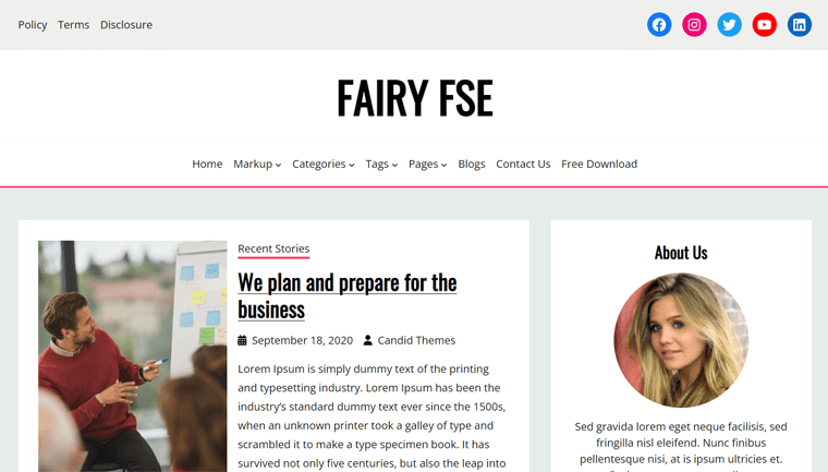 Fairy FSE WordPress Blog Theme