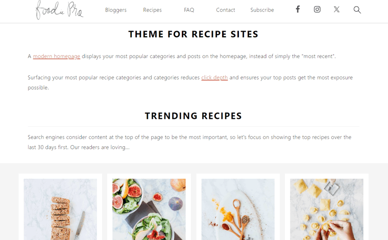 FoodiePro Newsletter WordPress Theme 