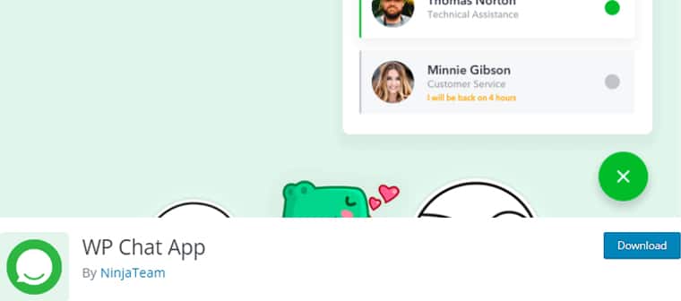 WP Chat App for connecting WhatsApp to WordPress Websites