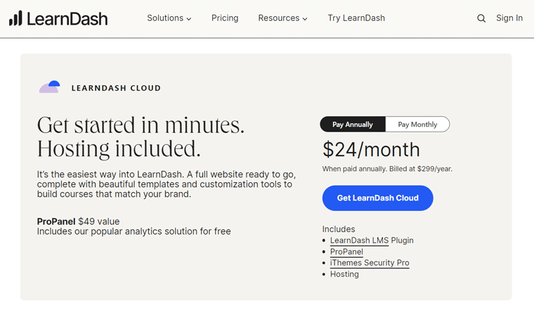 LearnDash Cloud Pricing