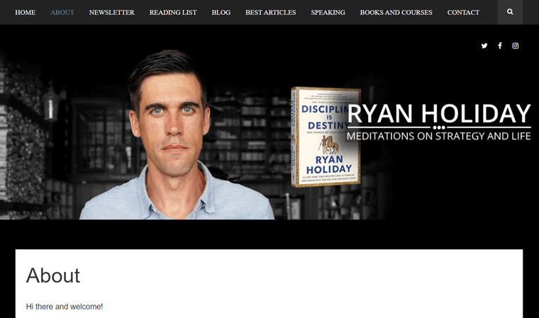 Ryan Holiday Website