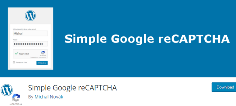 Simple Google reCAPTCHA Plugin
