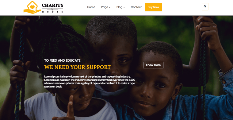 TS Charity WordPress Theme for Church Website