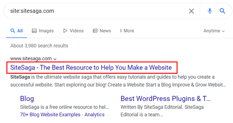 What is a Website Title? (SiteSaga Example)