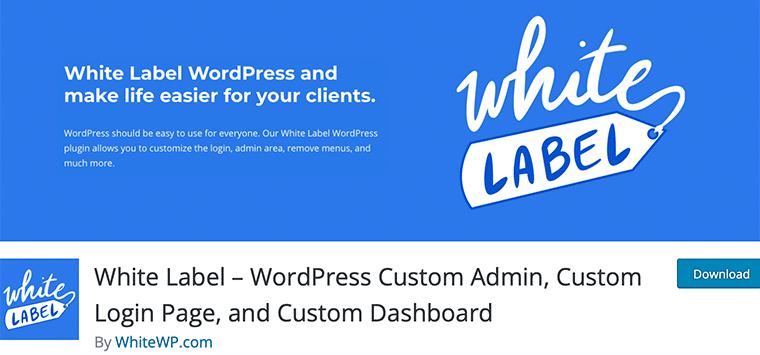 White Label – WordPress Dashboard Plugin