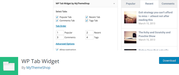 WP Tab Widget WordPress Plugin
