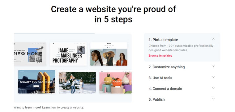 Create a Website in 5 Simple Steps with Zyro