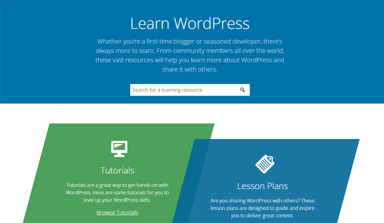 Learn WordPress Page
