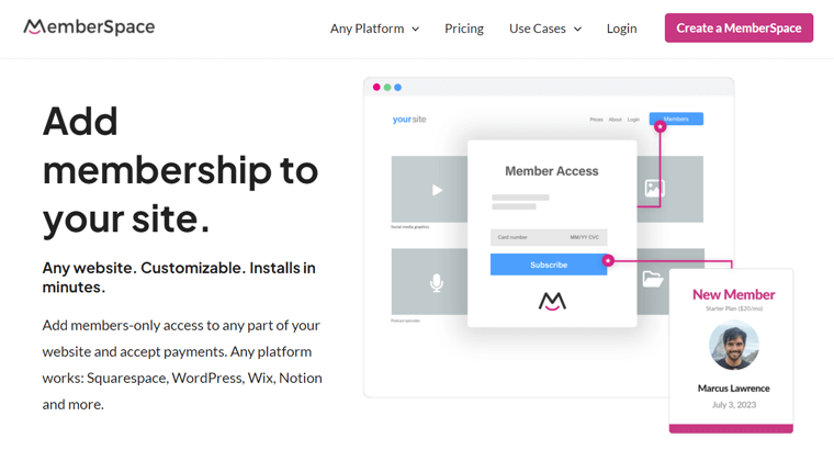 MemberSpace Membership Website Builder