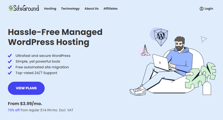 SiteGround Managed WordPress Hosting