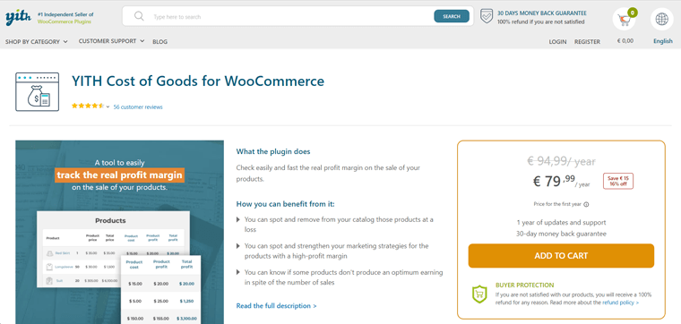 YITH WooCommerce Cost of Goods WordPress Plugin