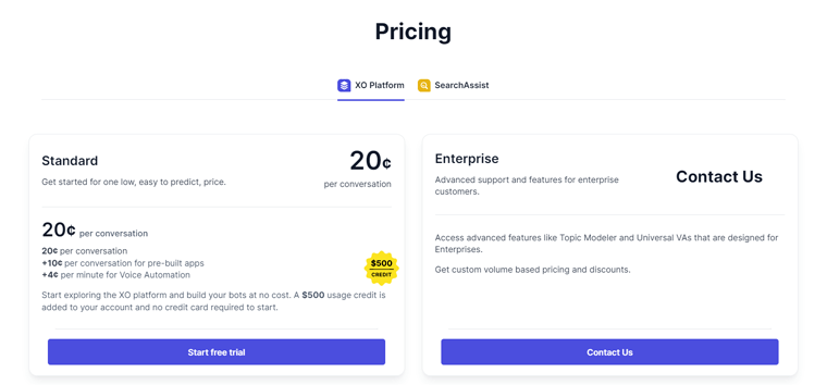 Kore AI Pricing Plans