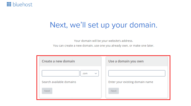 Click on Create a New Domain