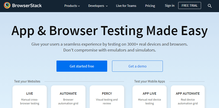 BrowserStack Device Emulator