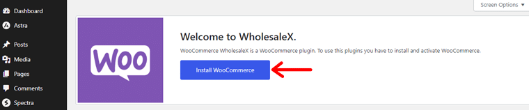 Install WooCommerce Plugin