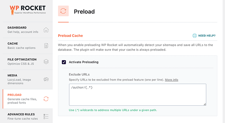 Optimize Preload Settings