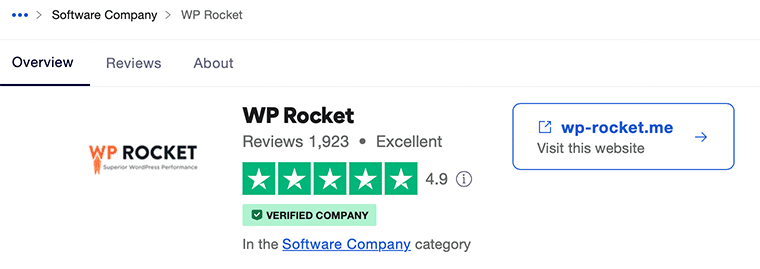 WP Rocket Trustpilot Review