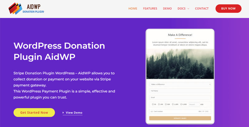 AidWP WordPress Donation Plugin