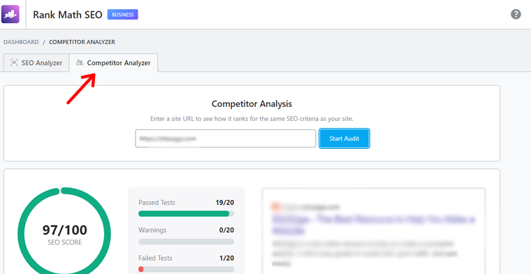 Competitor Analysis Result