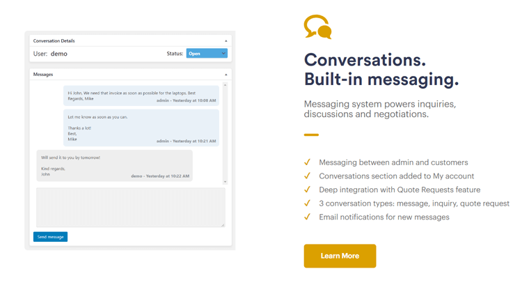 Built-in Messaging System