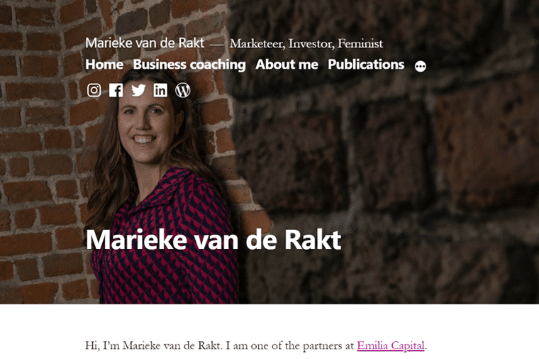 Marieke Van De Rakt Personal Bio Blog Website