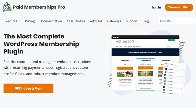 Paid Memberships Pro - Create Membership Website