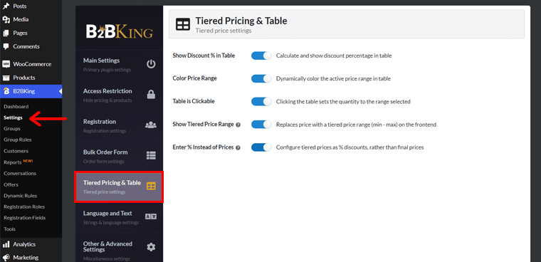 Setting Tiered Pricing Rules 