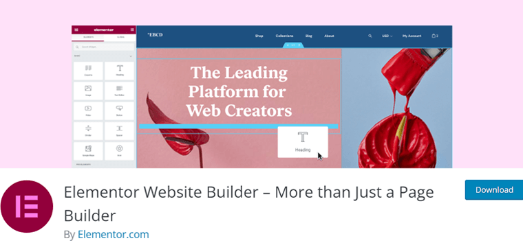 Elementor Website Builder Plugin for WordPress Sites