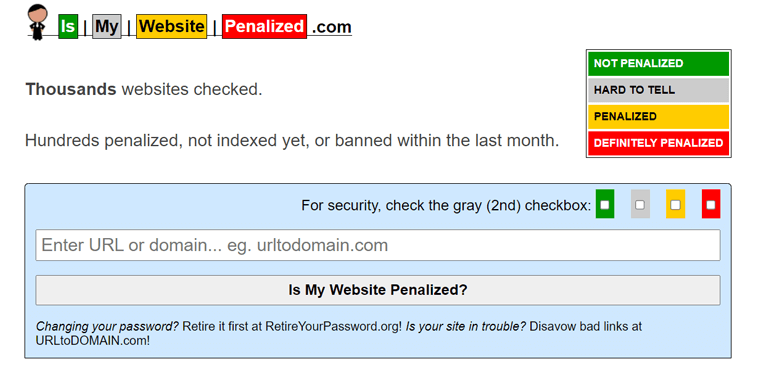 Insight Into IsMyWebsitePenalized.Com
