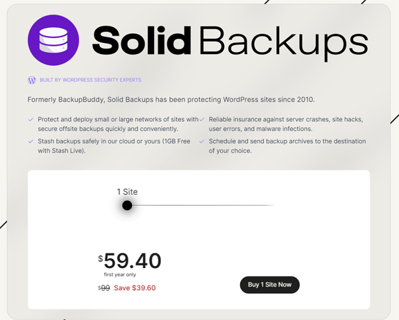 Solid Backups Pricing