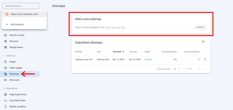 Submitting a Sitemap via Google Search Console 