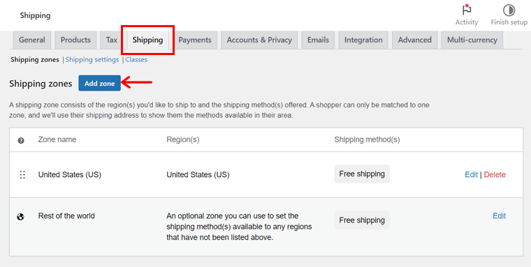 Add Shipping Zone - How to Set Up a WooCommerce Store