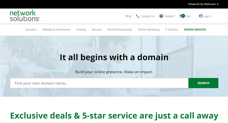 Network Solutions - Best Domain Registrars for Small Business