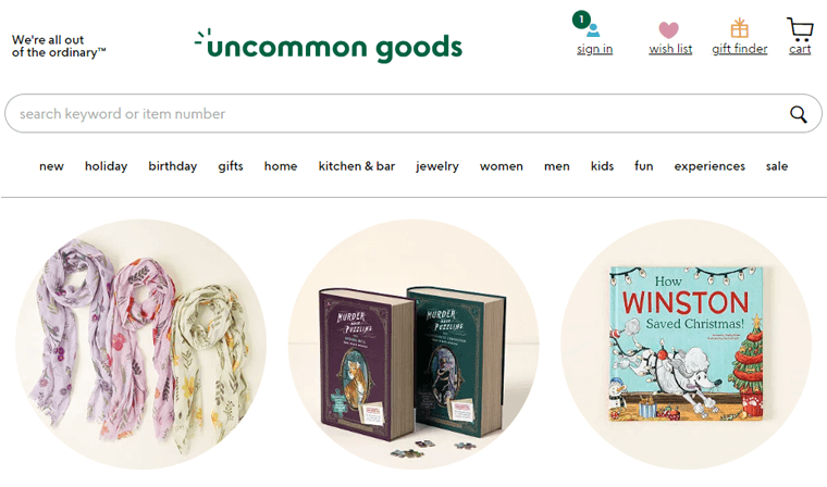 Uncommon Goods Online Store With Best CRO Practice