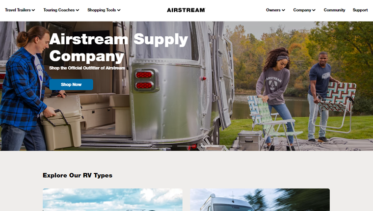 Airstream Website Example