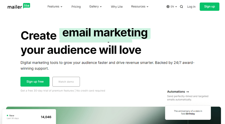 MailerLite Email Marketing tool