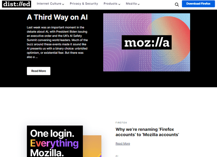 Mozilla Blog best WordPress websites