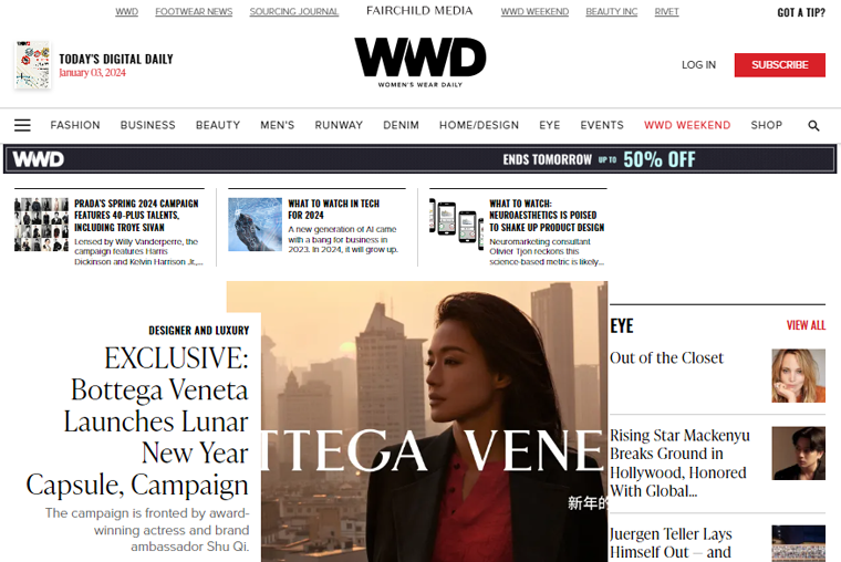 WWD Magazine WordPress Sites Example