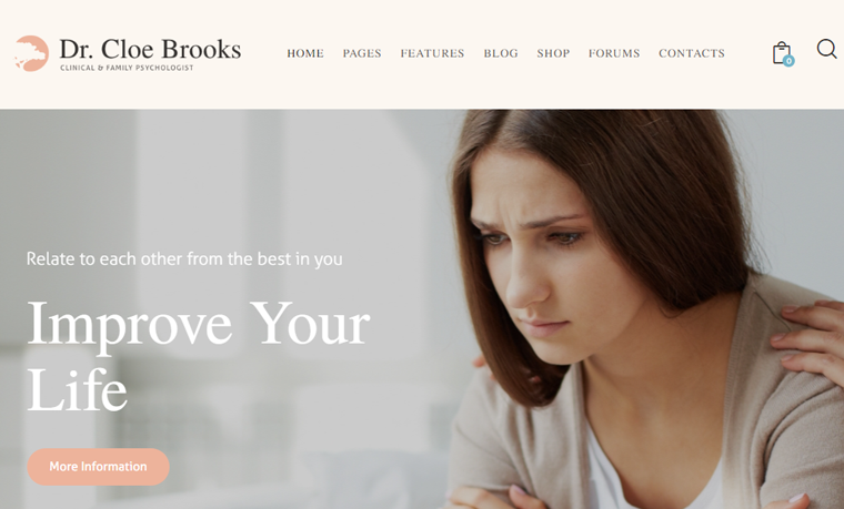 Cloe Brooks Best WordPress Themes For Therapists