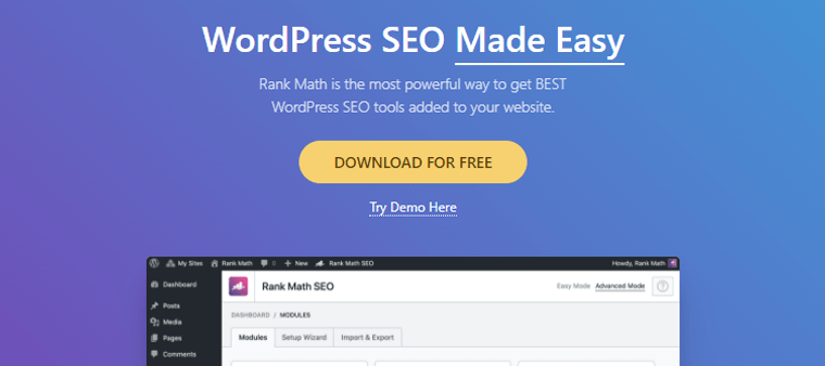 Rank Math SEO Best WordPress Plugins