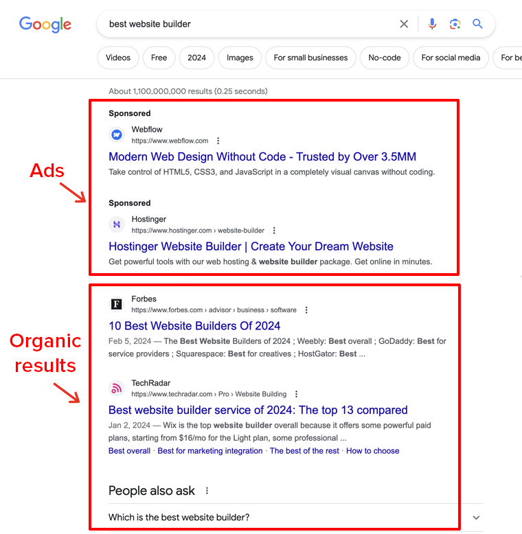 Search Results Page Example