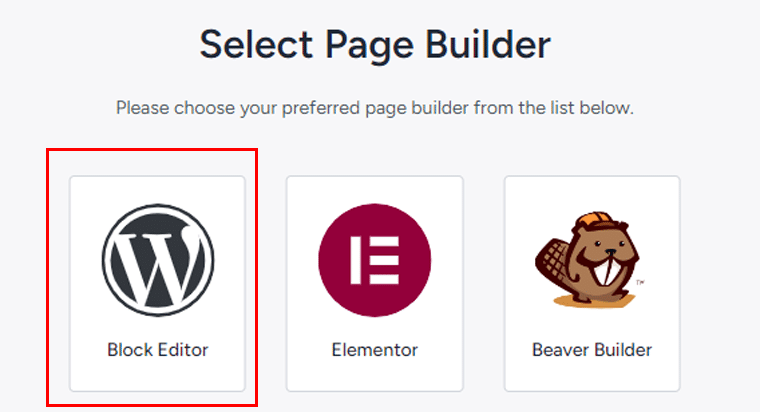 Choose Page Editor