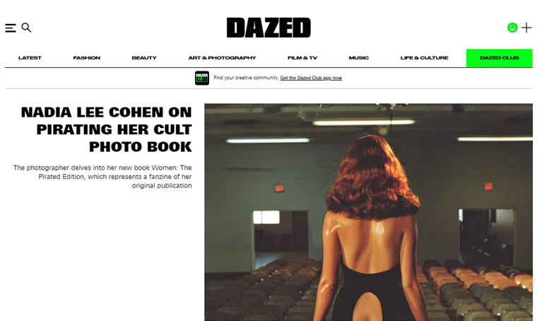 Dazed Entertainment Magazine Website Example