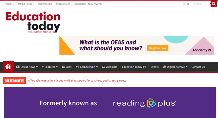 Education Today Website Example