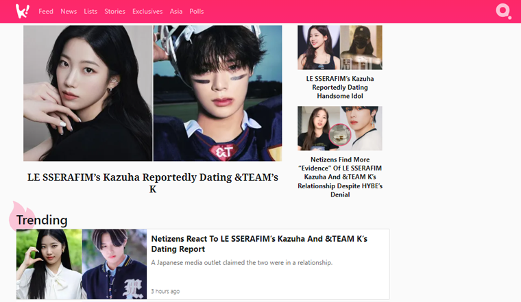 Koreaboo Entertainment Magazine Website Example