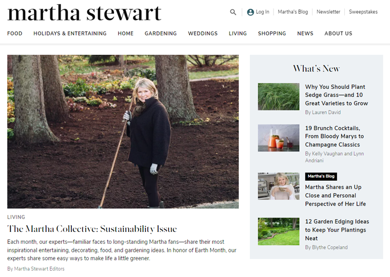 Martha Stewart Lifestyle Magazine Website