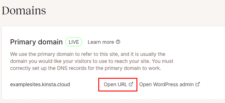Open Website URL